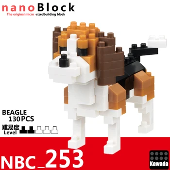 Nye Kawada Nanoblock Beagle Mini Mursten Puzzle NBC-253 Hund Race Mærke 130 Stykker Diamant Bygning Kreativt Legetøj Til Børn