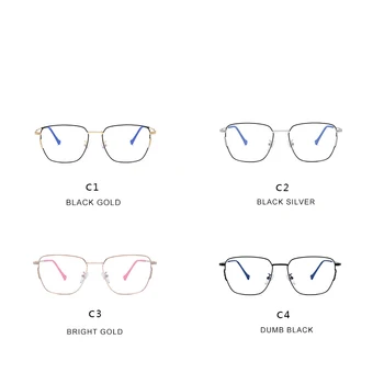 KANASTAL Anti Blå Stråler Computer-Briller For Kvinder Briller Mænd Anti Stråler Stråling Briller Rammer Metal Unisex Blå stråler briller