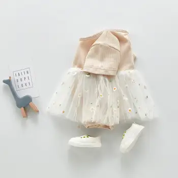 Dojhonkids Sommeren 2020 Baby Pige Rompers Lille Tusindfryd INS Mesh Nederdel-Sparkedragt, Blomstret Trekant Romper Toddler Børn Klæder, Tøj