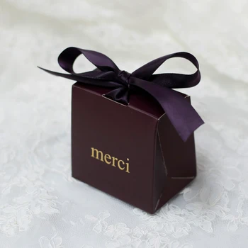 Merci gaveæske til Sankt Valentin Part, Baby Shower, Fødselsdag Papir Chokolade Kasser Emballage Bryllup Favoriserer Mariage Candy Box