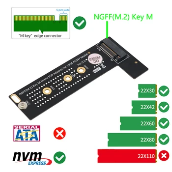 M. 2 NGFF NVME M-Tasten SSD-Adapter til A1347 Model PCI Express-Konverter yrelsen 2280 2260 2242 2230 PCIE x4 x2 M. 2 NGFF SSD