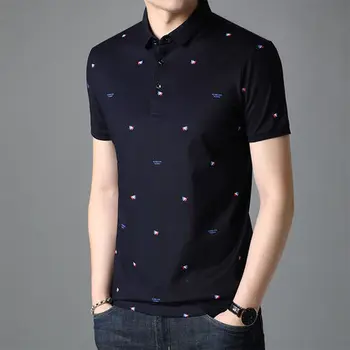 Kortærmet T-shirt til mænd casual enkel bunden shirt halv-ærmet tøj 4987