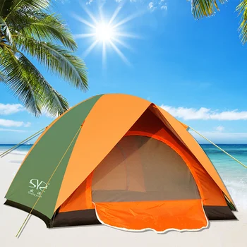 Vandtæt Strand Camping Telt Telt Ultralet Dobbelt Lag Udendørs Fiskeri Turist-Telt 1-2/3-4 Person, Anti-UV-Telt, solsejl