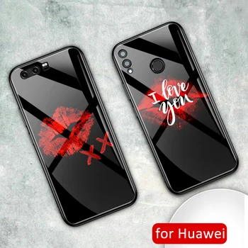 Til ære 10 lite Glas tilbage ære spille tilfælde læber kys til Huawei honor 8x max 9 10 20 20i v9 v10 v20 spille note 10