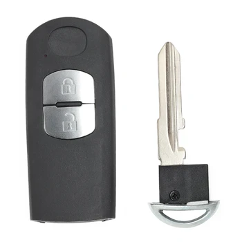 Keyecu Udskiftning Bil Fjernbetjening Key Fob 2-Knappen 433Mhz ID49 for Mazda CX 3-5 2013 2016 2017, FCC ID: SKE13E-01
