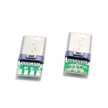 10set OTG USB-3.1-Svejsning Mandlige jack Stik, USB 3.1 Type C-Stik med PCB Board Stik 4-i-1 DIY-Adapter