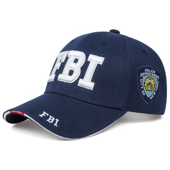 Nye FBI brev broderet baseball cap mænd kvinder hip hop mode bomuld% far hatte udendørs parasol hat justerbar sports caps