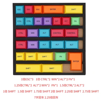 BGKC 29PCS DSA Profil CMYK-Farve Dyesub PBT-Tasterne Keycap Sætte CTRL VINDE ALT SKIFT Mekanisk Tastatur Keycap Kun Sælge Keycap