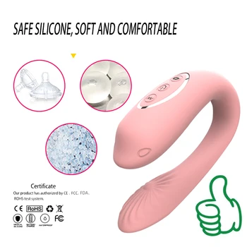 Dobbelt Hoveder Vibrator U-Formen Til At Stimulere Skeden For Kvinder Onanere Klitoris Sugende Trådløse Fjernbetjening Vibrator Sex Legetøj For Voksne