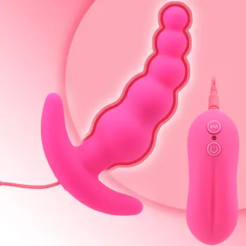 10 Speed Anal Perler Butt Plug Anal Vibrator Klitoris Stimulator Kvindelige Onani Mandlige Prostata Massager Sex Legetøj til Voksne