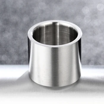 18mm Kedelig Sølv Farve Titanium Ring for Mænd Custom Foto Personlig Ring Tilpasse Ring Indgraveret Ring