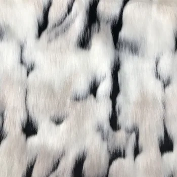 Milky hvid jacquard bløde tykke tøj kunstige glat, blød imiteret pels stof til pels vest fausse fourrure tissu