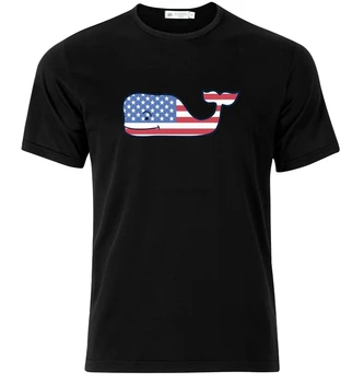 Vineyard Vine og det Amerikanske Flag Sort T-Shirt - til Rådighed M L XL