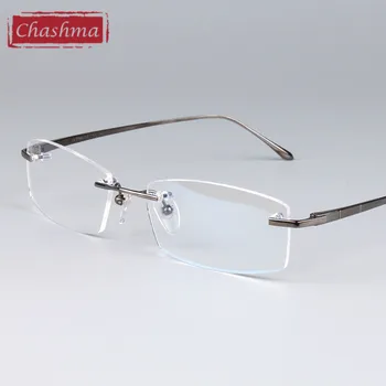 Chashma Mænd og Kvinder Ren Titanium Lys Uindfattede Designer Briller Kvalitet Rammen Rammeløse Briller til mænd og Kvinder