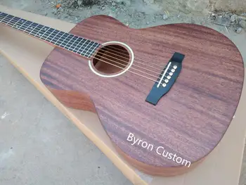 Gratis forsendelse OOO krop fuldt solidt mahogni træ akustisk guitar tilpasse slot ophæng classcial akustisk guitar