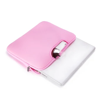 Rainyear Laptop Taske Håndtaske Beskyttende Hylster Tilfælde Ultrabook Notebook Taske 11 13 14 15 15.6 tommer Macbook ASUS Acer Pink