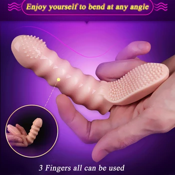 Finger Vibrator Sleeve Kvindelige Masturbator G-Spot Massage Stimulere Klitoris Sex Legetøj Til Kvinder, Lesbiske Orgasme Voksen Produkter