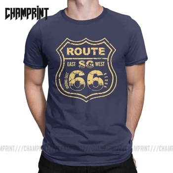 Route 66 Mother Road SG P142C T-Shirts til Mænd Casual Bomuld t-Shirts Runde Krave kortærmet T-Shirt Plus Size Tøj