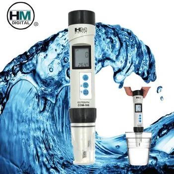 HM Digital EC/TDS/PH-Meter Tester vandkvalitet Test KOM-300 Bærbare Vandtæt Combo Automatisk Kalibrering 20% OFF