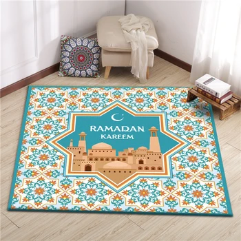 Ramadan Stil Område Tæpper Geometriske Blomster Mønster Tapete Stue, Soveværelse, Entre Store Tæpper Til Børneværelset, Non-Slip Gulvmåtter
