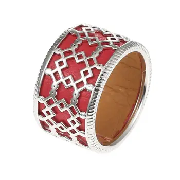 Cremo Argent Ring For Kvinde Årgang Bred Sioux Finger Stropper Reversible Læder Band Bague Fine Jewellry Ferie Gave