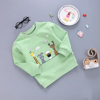 2020 Drenge Piger Tegnefilm Print Sweatshirt Baby Kids langærmet Sød Pullover Foråret Efteråret Børn s Tøj til Drenge, Piger Ny