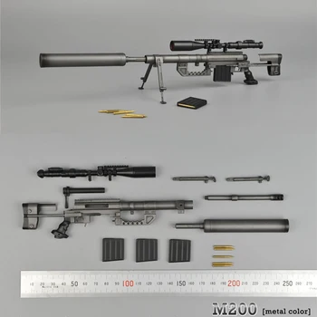 1/6 metal farve M-200 sniper riffel våben model ZY15-11 til 12