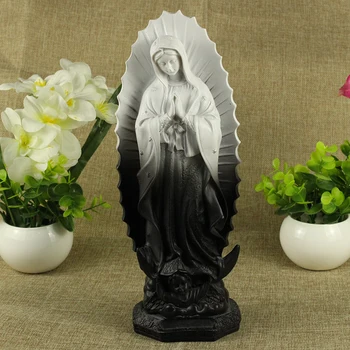 30CM Store # Kristendom, Katolicisme familie effektiv velsignelse Vor Frue af Guadalupe Jomfru Maria Harpiks Gud statuen Ornament