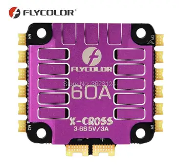 Flycolor X-Cross 60A 45A BLheli_32 3-6S-4i1 Brushless ESC w/ 5V BEC Output for RC Drone FPV Racing