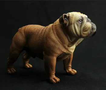 Klassisk Frankrig Bulldog Simulering Stor Størrelse Hund Dyr Action Figur Model Figurer Pædagogisk Legetøj til Kid Gave