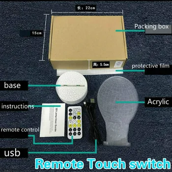 Bitcoin 3d-Nat Lys Akryl Kreativ Gave 3d-Lampe 7Color Touch Induktion Sengen Kids Room Led Usb-Kids Lys Lamper