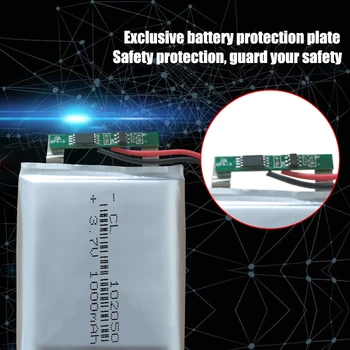 3,7 v lithium polymer genopladeligt batteri 102050 1000mah Li-Po for små stål pistol Bluetooth højttaler opladning kerne