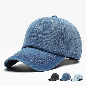 2019 efteråret og vinteren denim farve baseball cap mænd og kvinder, par hat mode hip hop hatte