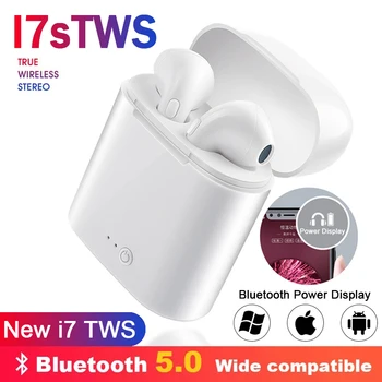 I7s TWS, Trådløse Hovedtelefoner, Bluetooth, Aircondition, Mini Hovedtelefon I øret i9s Stereo-Headset Med Ørepude Opladning Kasse For Alle Smart telefon