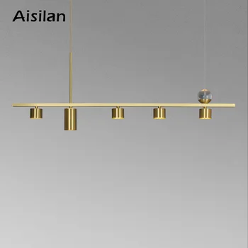 Aisilan led moderne lysekrone alle kobber spisestue lys luksus bar Nordiske hjem kreative stedet pendel