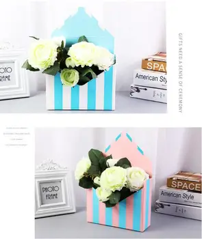 10STK Mini-konvolut type boks kreative koreanske buket blomster i hånden foldet gaveæske Valentine ' s Day flower box