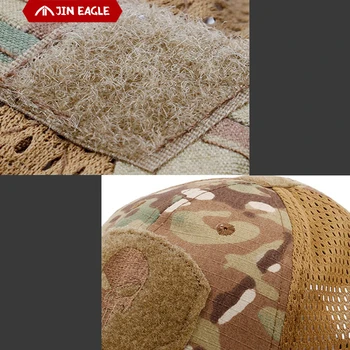 Camouflage Militære Taktiske Hat Udendørs Vandreture Jagt Jungle Patch Punisher Hær Operatør MeshBaseball Cap Mænd Cool