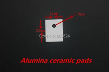 (100pcs/masse) 17x22x1mm Alumina-keramiske puder termisk ledende isolering ark høj temperatur resistent Varmeafleder