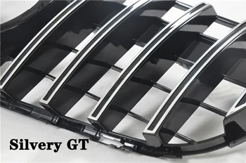 GT AMG Stil Front Gitter Til Mercedes Benz C W205 CLA C117 En W176 W177 GLA X156 GLC C/X253 E W213 GLE W166 C292 Slivery Sort