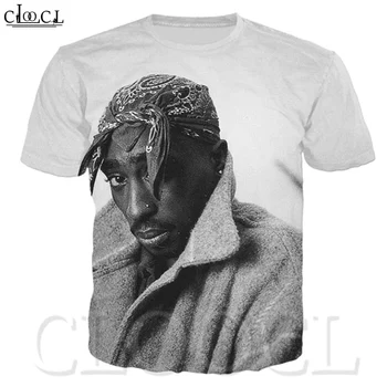 3D Print Rapper Tupac Casual T-Shirt 2pac Mænd Kvinder Amaru Shakur T-Shirts, Korte Ærmer Streetwear og Hiphop-Stjerne Sanger Pullovere