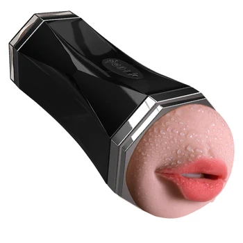 Male Masturbation Cup Realistisk Kunstig Silikone Naturtro Mund til Vaginal Voksen Produkter Til Mænd Fisse Oral Sex Legetøj til Mænd