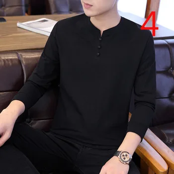 2019 efterår trend trend slank bomuld bunden shirt koreanske version af den nye efterår-shirt