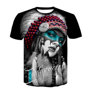 3D Angel T-Shirt Mænd Punk-O-Hals Sort kortærmet Sommer Sjove Vinger Print T-shirt Mænd Kvinder i Hip Hop Skull t-shirt Streetwear