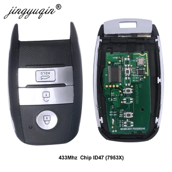Jingyuqin 5pcs/masse Bil Smart Fjernbetjening Nøgle passer til KIA K4 efter 2016 År ID47 Chip 433Mhz