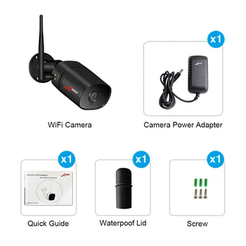 ANRAN 2,0 MP IP-Kamera, Wi-fi Udendørs Vandtæt HD Videoovervågning Sikkerhed Kamera Indbygget SD-Kort Slot, Wifi Kamera, 1080P