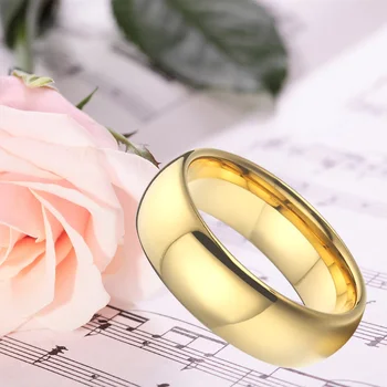 Ren håndlavet af tungsten ring, guld farve Ægteskab LOVER ' s Alliance brudeparret ringe til mænd og kvinder
