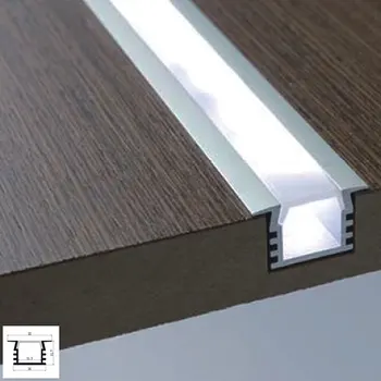 0,5 M LED Hårdt Strip Bar Lys Slot Indlagt Linje Lampe Aluminium Slot Shell 10stk