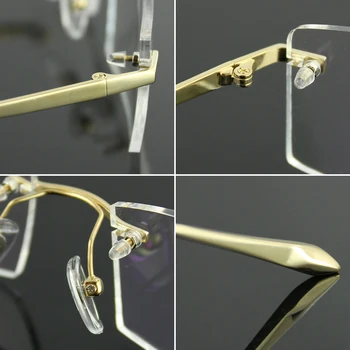 Opeco Ren Titanium Uindfattede Mænd ' s Eyewear Briller Ramme mandlige Nærsynethed Optisk Recept Briller Briller 1179