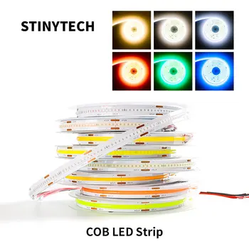 Stiny DC12V 24V COB LED Bløde Strimmel Lys 5M Høj Tæthed Fleksibel FOB-Led Lyser 6 Farver Valgfri Dekoration Lineær Belysning