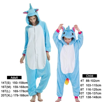 Kigurumi Unicorn Pyjamas til Drenge Piger Pyjamas Lion Dyr Tegnefilm Kvinder Nattøj Onesie Børn Buksedragt Baby Pijamas overalls